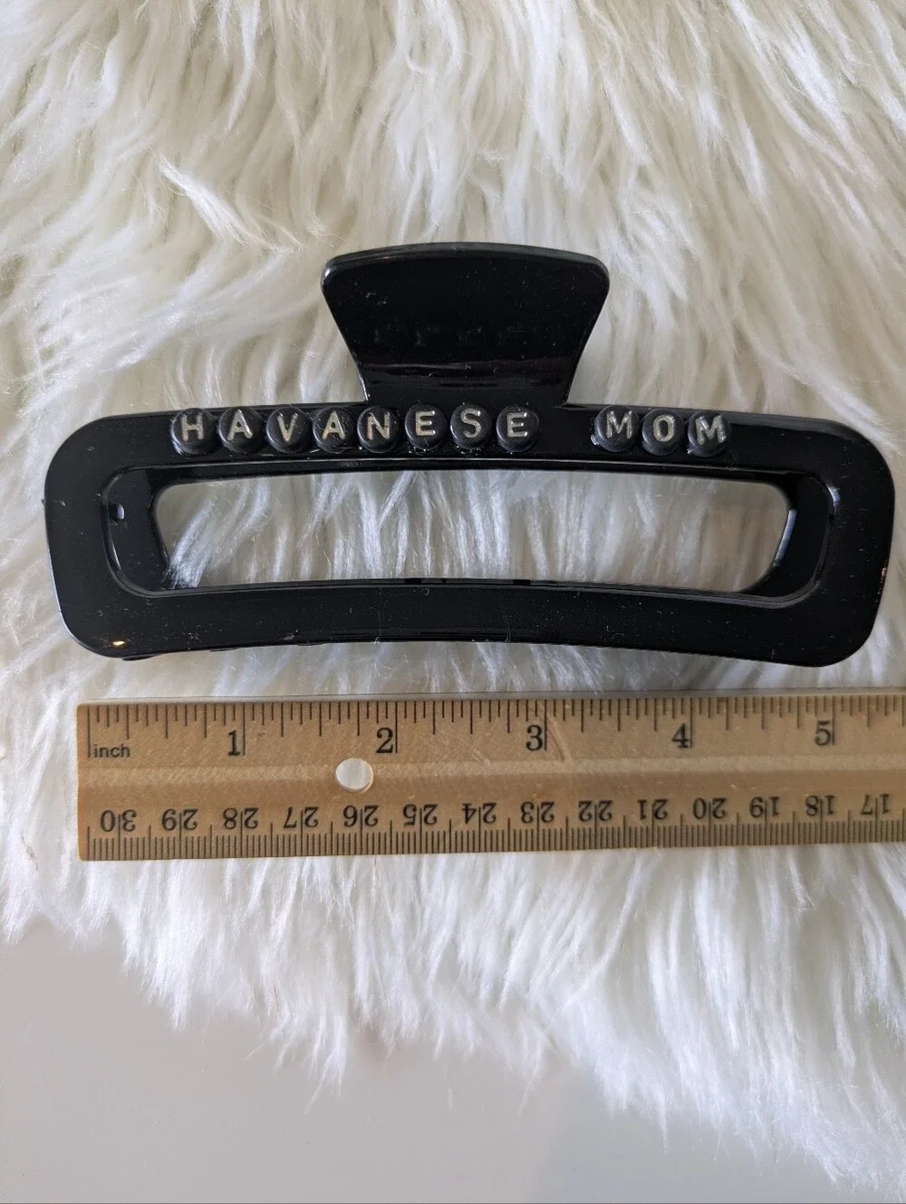 Havanese Mom Dog Mom Hair Clip Claw Style | Handcrafted | NWT